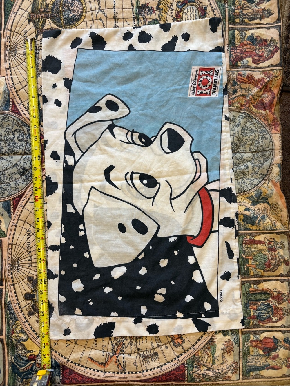 Disney Dalmatian Face Pillowcase - White, Black, Light Blue, Red